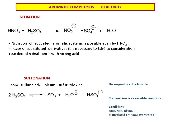 AROMATIC COMPOUNDS - REACTIVITY NITRATION - Nitration of activated aromatic systems is possible even