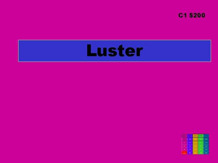 C 1 $200 Luster 