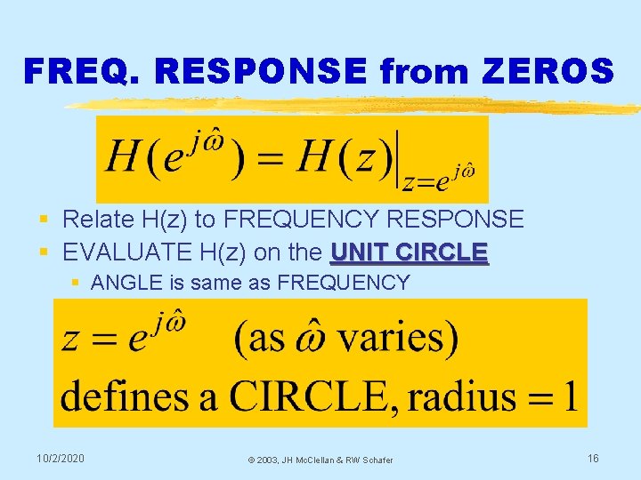 Signal Processing First Lecture 15 Zeros Of Hz