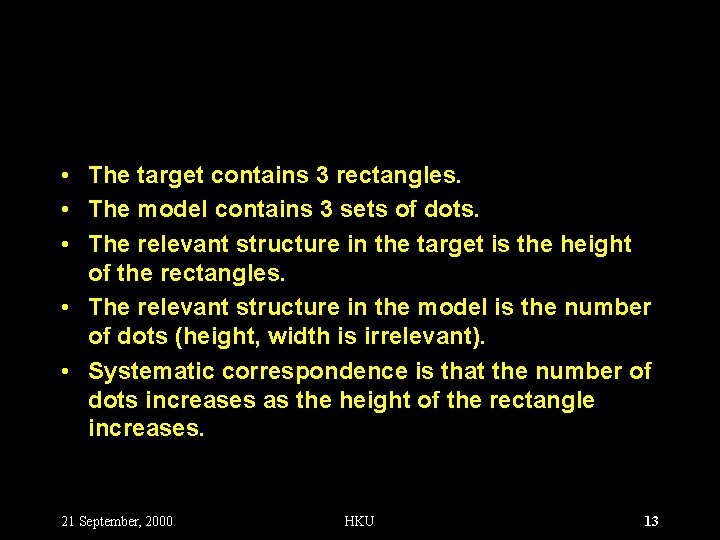  • The target contains 3 rectangles. • The model contains 3 sets of