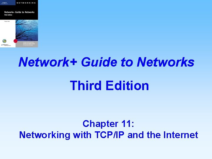 Network+ Guide to Networks Third Edition Chapter 11: Networking with TCP/IP and the Internet