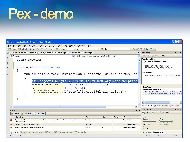 Pex - demo Pex - demo