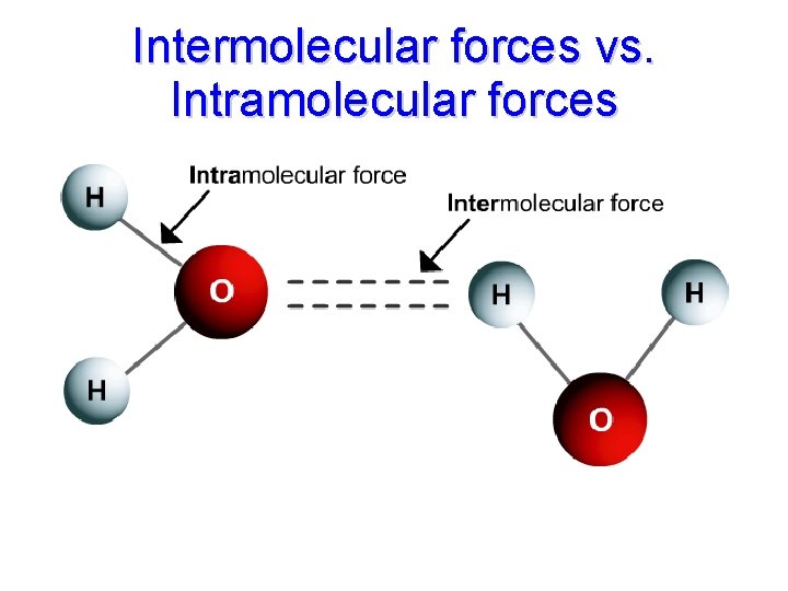 Intermolecular forces vs. Intramolecular forces 