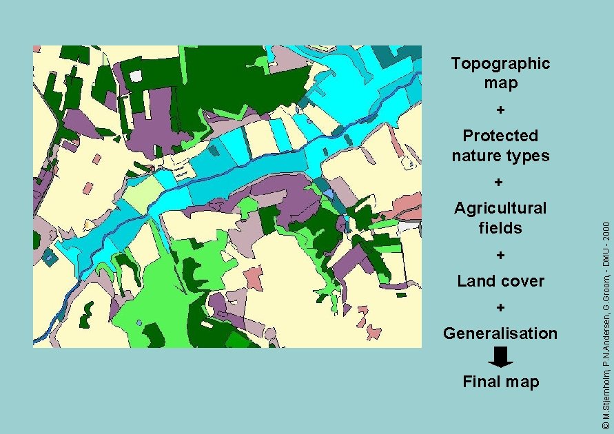 Topographic map + Protected nature types Agricultural fields + Land cover + Generalisation Final