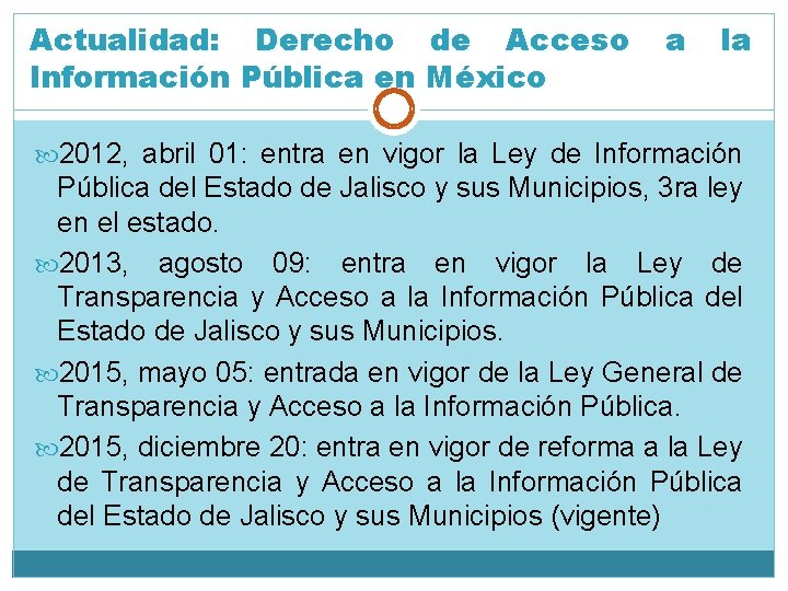 Actualidad: Derecho de Acceso Información Pública en México a la 2012, abril 01: entra