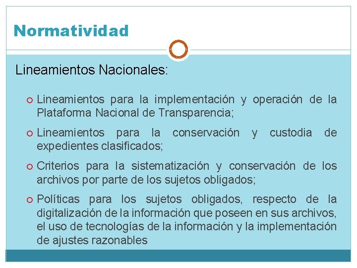 Normatividad Lineamientos Nacionales: Lineamientos para la implementación y operación de la Plataforma Nacional de