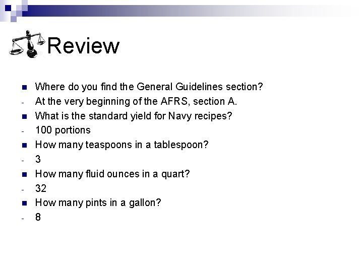 Review n n n - Where do you find the General Guidelines section? At Review n n n - Where do you find the General Guidelines section? At