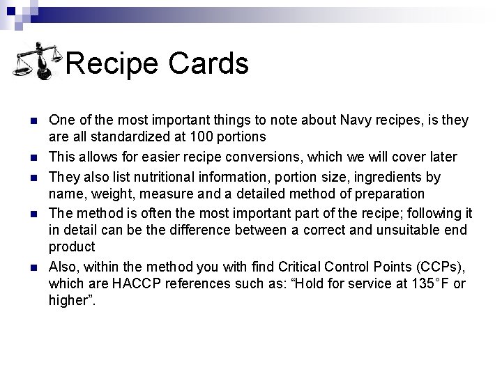 Recipe Cards n n n One of the most important things to note about