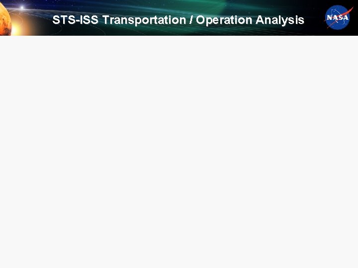 STS-ISS Transportation / Operation Analysis 