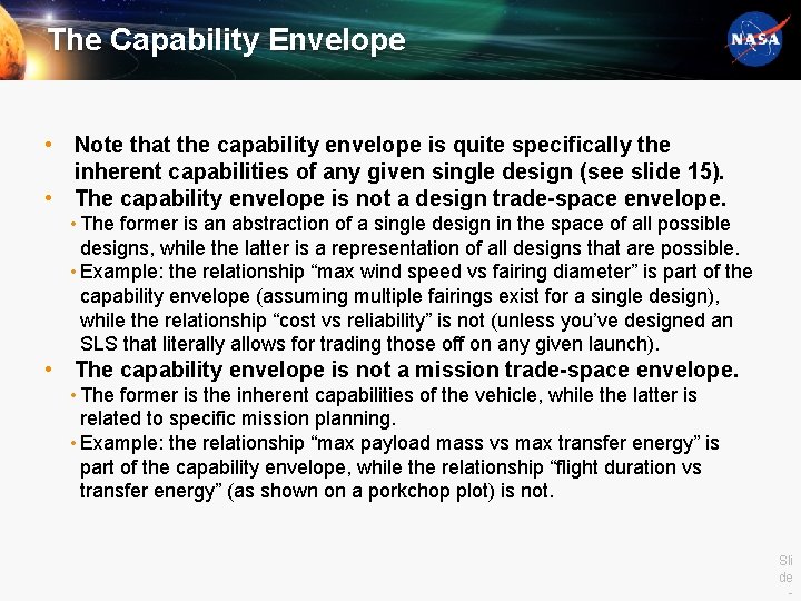 The Capability Envelope • Note that the capability envelope is quite specifically the inherent