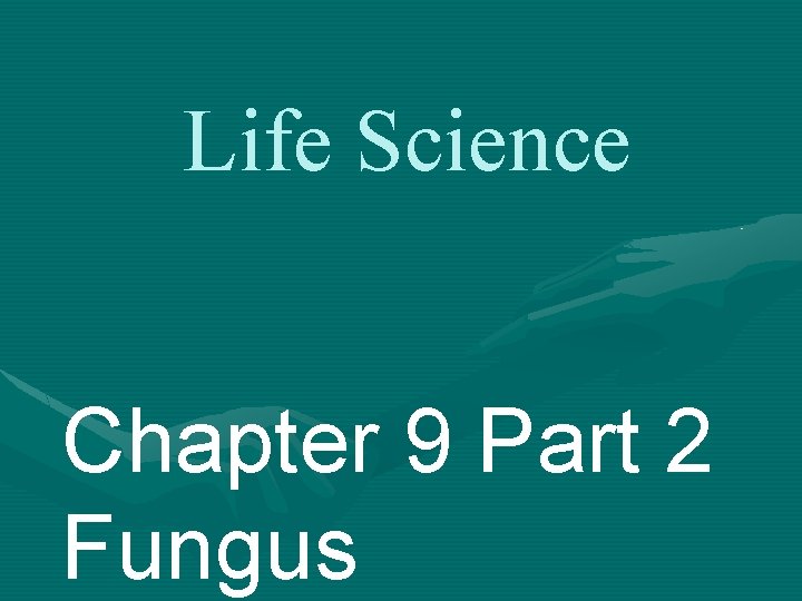 Life Science Chapter 9 Part 2 Fungus 