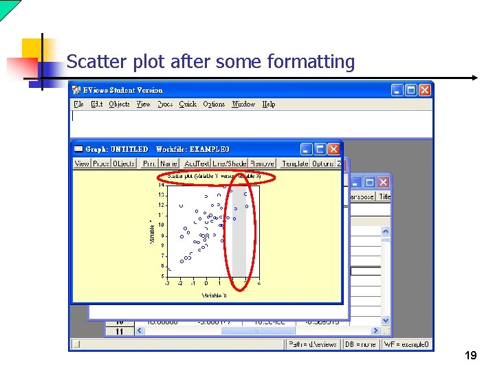 Scatter plot after some formatting 19 
