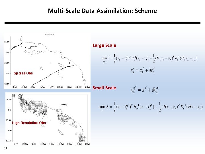 Multi-Scale Data Assimilation: Scheme Large Scale Sparse Obs Small Scale High Resolution Obs 17