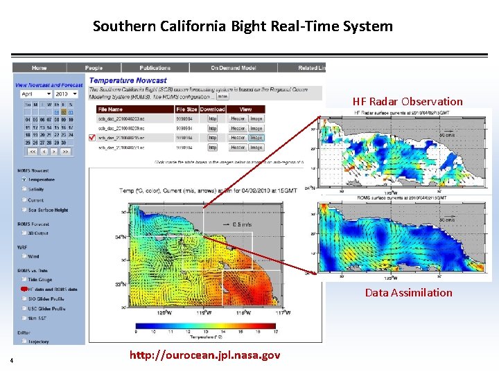 Southern California Bight Real-Time System HF Radar Observation Data Assimilation 4 http: //ourocean. jpl.