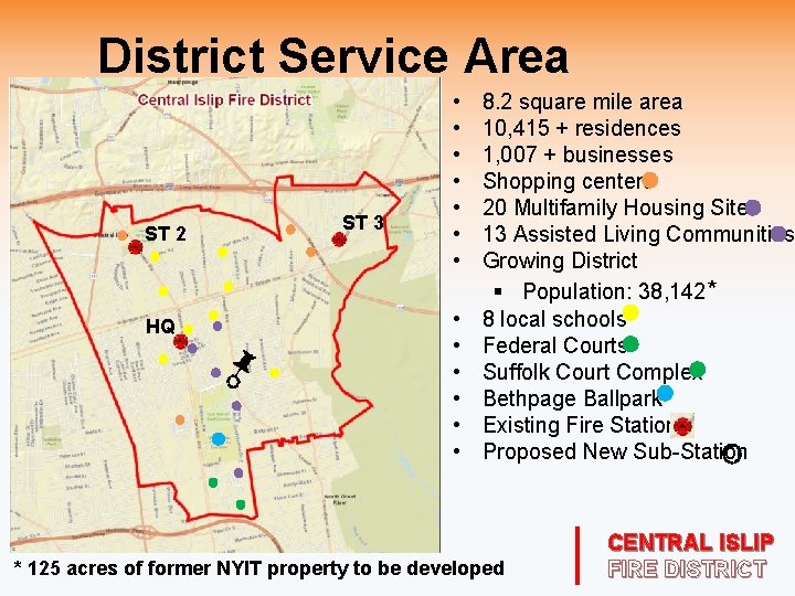 District Service Area ST 2 HQ ST 3 • • • • 8. 2