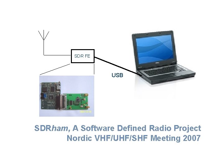 SDR FE USB SDRham, A Software Defined Radio Project Nordic VHF/UHF/SHF Meeting 2007 