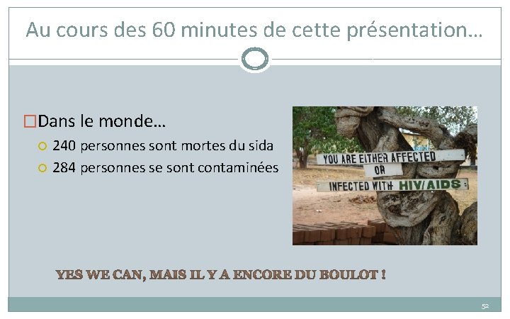 Au cours des 60 minutes de cette présentation… �Dans le monde… 240 personnes sont