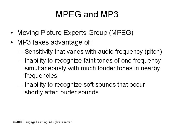 MPEG and MP 3 • Moving Picture Experts Group (MPEG) • MP 3 takes