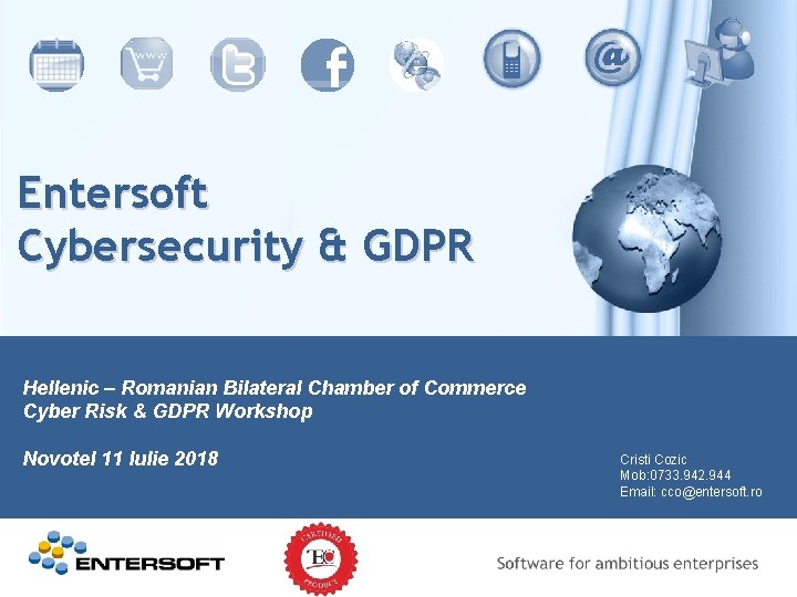 Entersoft Cybersecurity & GDPR Hellenic – Romanian Bilateral Chamber of Commerce Cyber Risk &