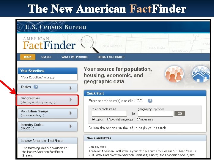 The New American Fact. Finder 