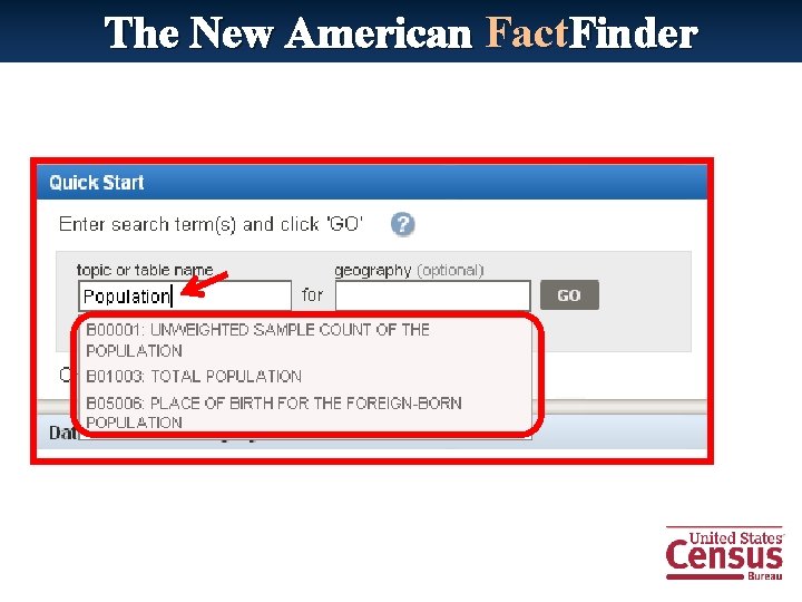 The New American Fact. Finder 