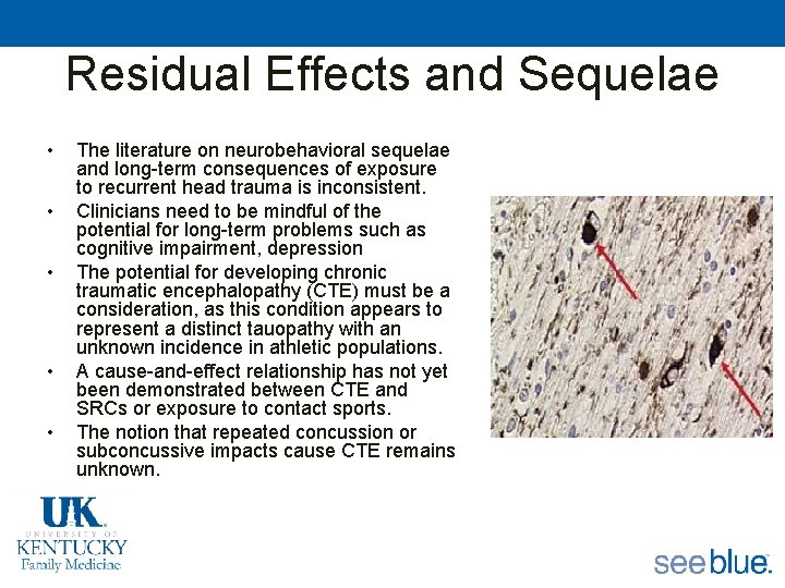 Residual Effects and Sequelae • • • The literature on neurobehavioral sequelae and long-term