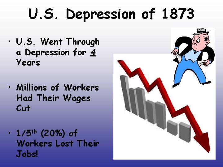 U. S. Depression of 1873 • U. S. Went Through a Depression for 4