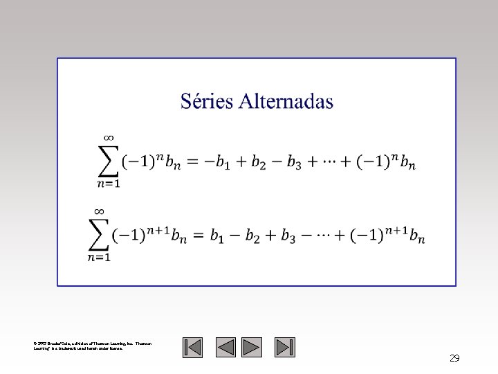  © 2003 Brooks/Cole, a division of Thomson Learning, Inc. Thomson Learning™ is a