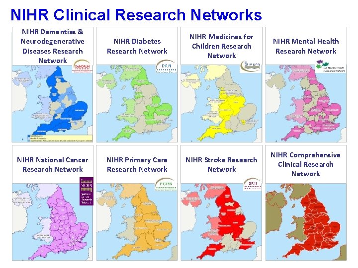 NIHR Clinical Research Networks NIHR Dementias & Neurodegenerative Diseases Research Network NIHR Diabetes Research