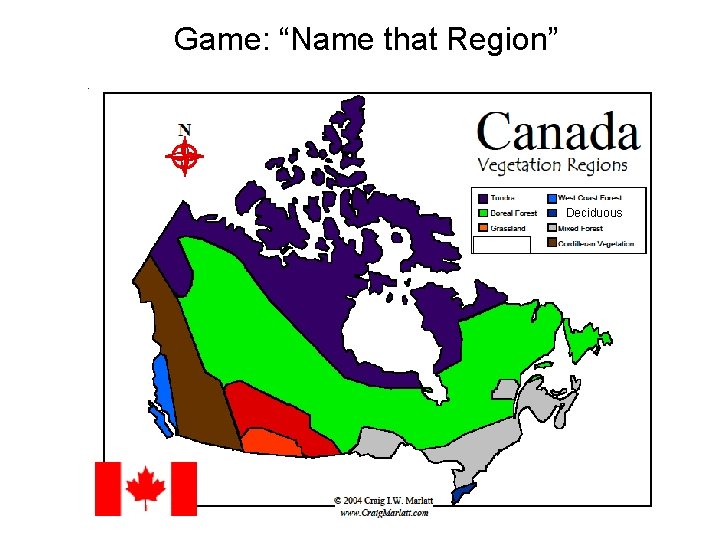 Game: “Name that Region” Deciduous 