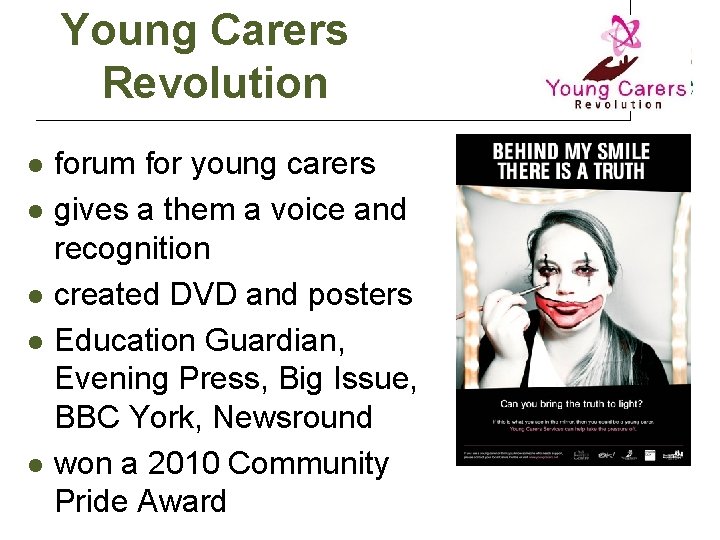 Young Carers Revolution l l l forum for young carers gives a them a Young Carers Revolution l l l forum for young carers gives a them a