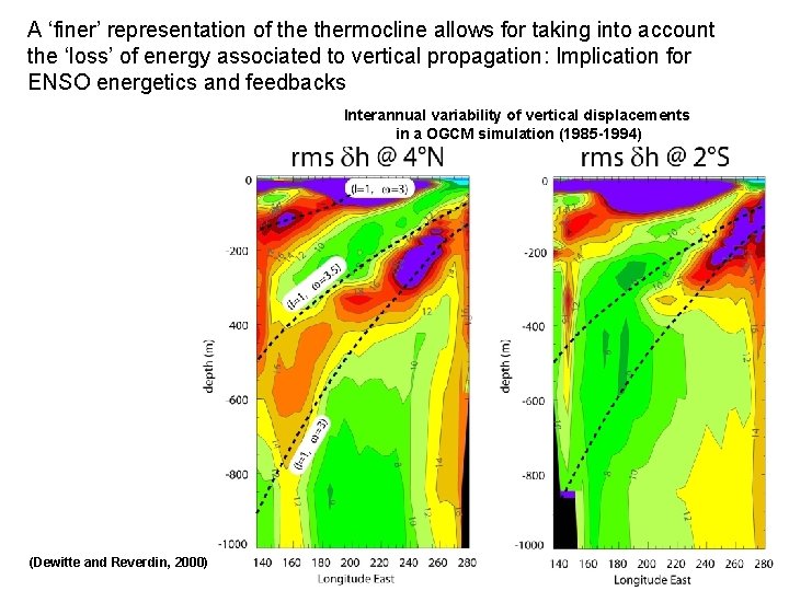 A ‘finer’ representation of thermocline allows for taking into account the ‘loss’ of energy A ‘finer’ representation of thermocline allows for taking into account the ‘loss’ of energy