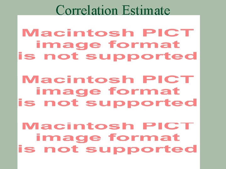 Correlation Estimate 