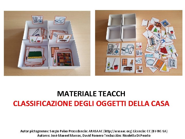 MATERIALE TEACCH CLASSIFICAZIONE DEGLI OGGETTI DELLA CASA Autor pictogramas: Sergio Palao Procedencia: ARASAAC (http: MATERIALE TEACCH CLASSIFICAZIONE DEGLI OGGETTI DELLA CASA Autor pictogramas: Sergio Palao Procedencia: ARASAAC (http: