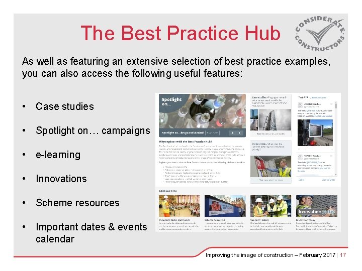 The Best Practice Hub As well as featuring an extensive selection of best practice