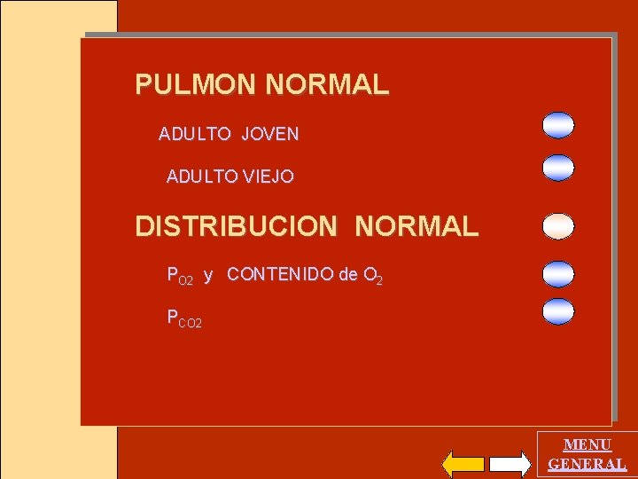 PULMON NORMAL ADULTO JOVEN ADULTO VIEJO DISTRIBUCION NORMAL PO 2 y CONTENIDO de O