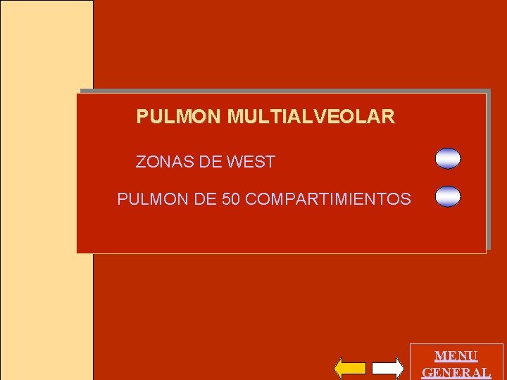 PULMON MULTIALVEOLAR ZONAS DE WEST PULMON DE 50 COMPARTIMIENTOS MENU GENERAL 