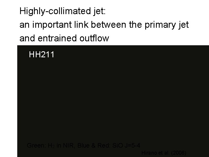 Highly-collimated jet: an important link between the primary jet and entrained outflow HH 211