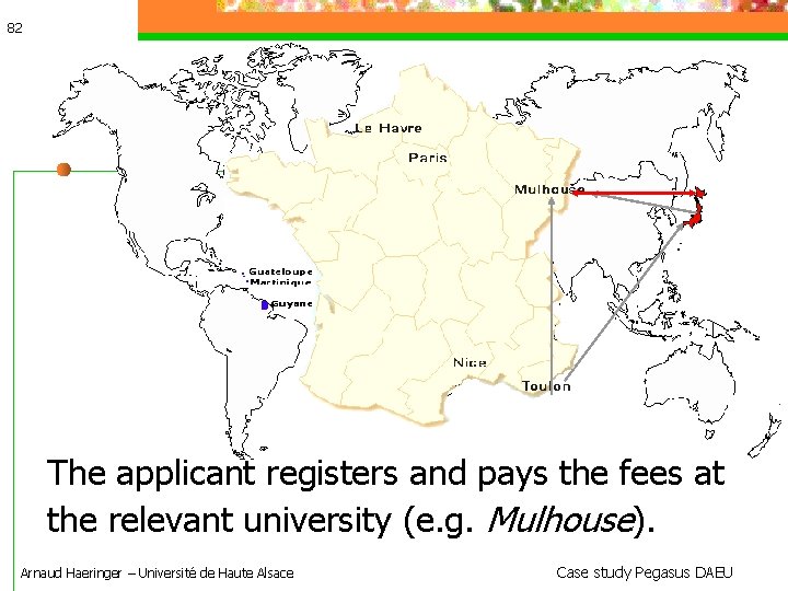 82 The applicant registers and pays the fees at the relevant university (e. g.