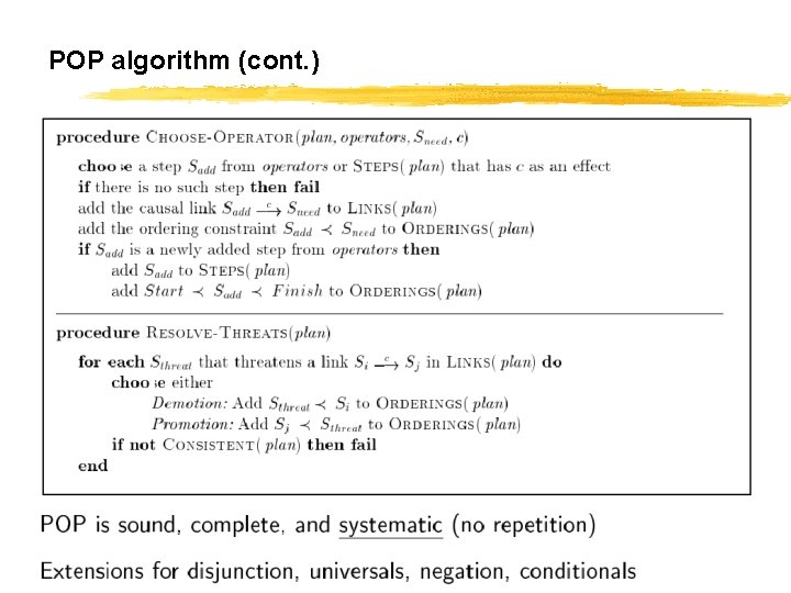 POP algorithm (cont. ) CS 561, Session 17 20 