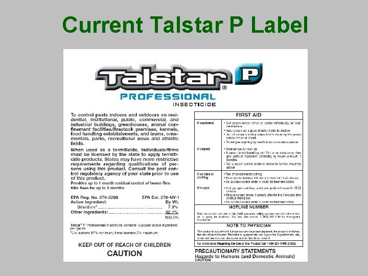 Current Talstar P Label 