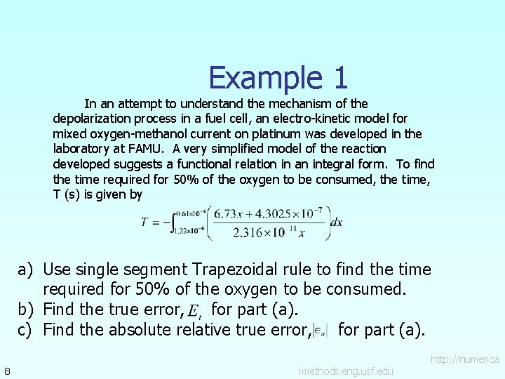 Example 1 In an attempt to understand the mechanism of the depolarization process in
