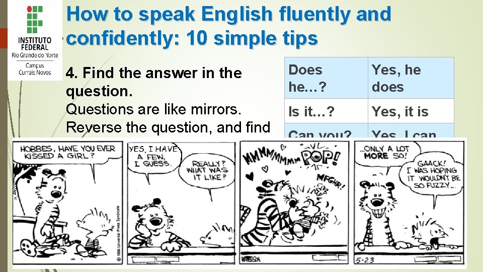 How to speak English fluently and confidently: 10 simple tips 4. Find the answer