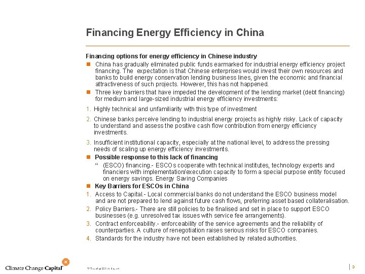 Financing Energy Efficiency in China Financing options for energy efficiency in Chinese industry n