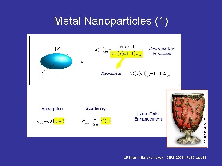 The British Museum Metal Nanoparticles (1) J. R. Krenn – Nanotechnology – CERN 2003