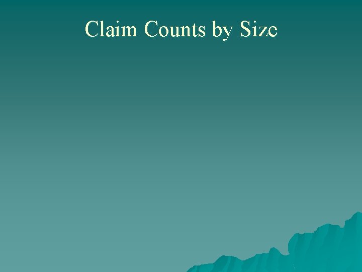 Claim Counts by Size 
