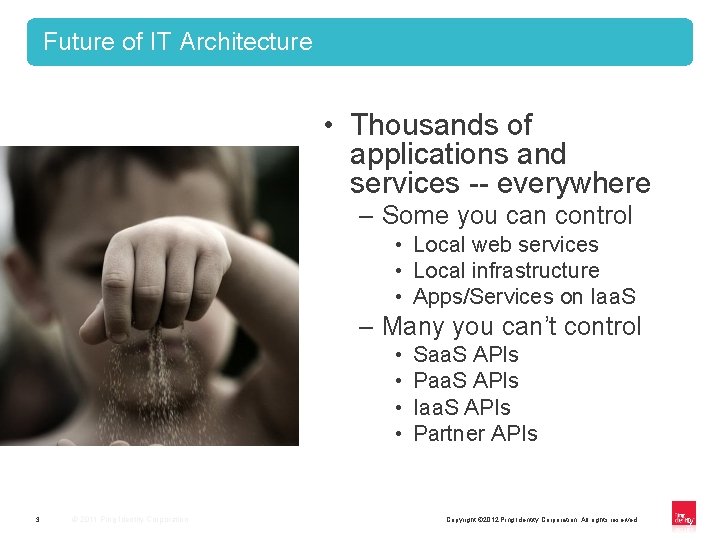 Future of IT Architecture • Thousands of applications and services -- everywhere – Some