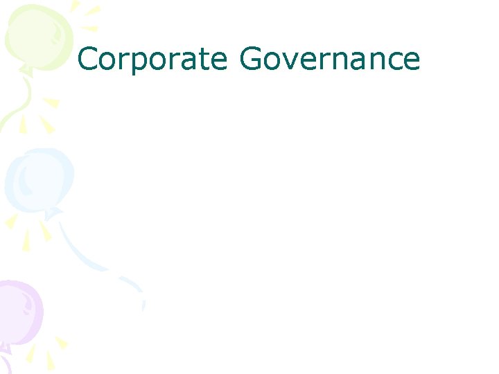 Corporate Governance 