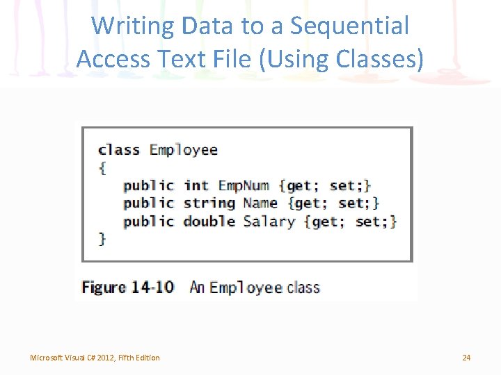 Writing Data to a Sequential Access Text File (Using Classes) Microsoft Visual C# 2012,