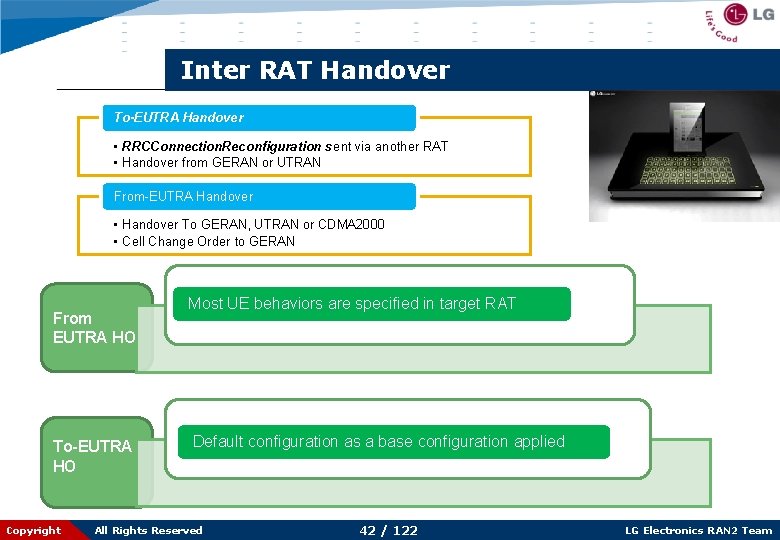 Inter RAT Handover To-EUTRA Handover • RRCConnection. Reconfiguration sent via another RAT • Handover